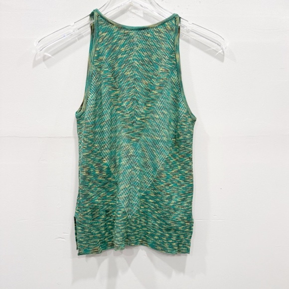 By Anthropologie Gemma Ribbed Tank Top Heathered Green Knit XS - Picture 2 of 6